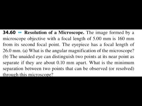The image formed by a microscope objective with a focal length of 5.00 mm is 160 mm from its second