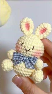 Crochet Bunny Keychain in 10 Minutes- Easy Crochet Baby Toys For Beginners
