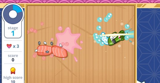 Sushi Slicer - Play it Online at Coolmath Games