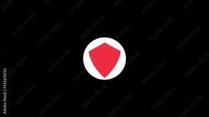 Shield icon, Animated icon on transparent background, alpha channel included. Stock Video