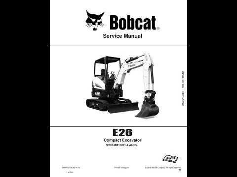 Bobcat E26 Excavator Service manual