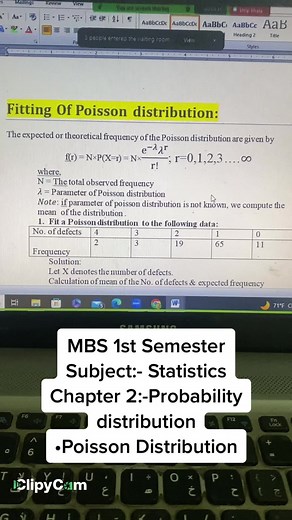 MBS 1st Semester Statistics: Probability and Poisson Distribution
