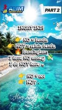 👉 ⚠️ Banyak orang ketukar NO & NOT