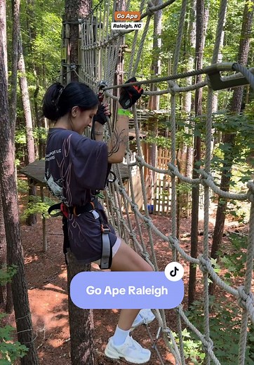 @Go Ape Raleigh is a MUST TRY - but be prepared for some serious exercise 😭🌳 #nc#nctiktok#visitnc#nctravel#explorenc#nccheck#northcarolina#thingstodoinnc#nchiking#ncparks#ncstateparks#ncfun#nclife#nchype#raleigh#919#raleighnc#exploreraleigh#visitraleigh#goape#brayholt
