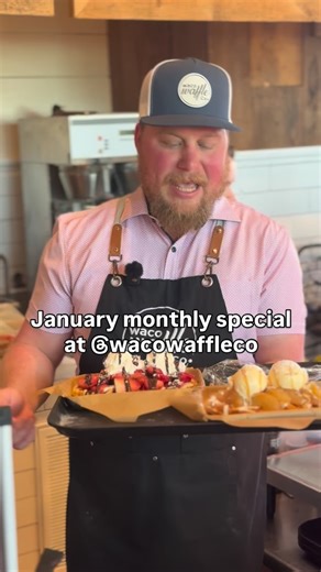 The apple pie à la mode monthly special has been a huge hit! Serving it the month of January! Come see us this week for breakfast or lunch, we open at 7:30 AM and close at 2:30 PM! #wacotx #baylor #wacowaffleco | Waco Waffle Co