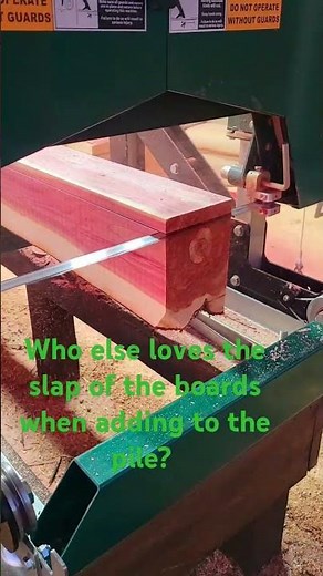 slapping boards on the pile! red cedar on the hm122 woodland mills bandsaw #wood #woodworking
