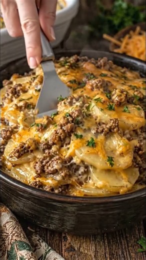 🥔 Ultimate Cheesy Ground Beef & Potato Casserole