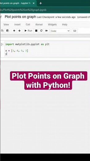 Plot Points on Graph using matplotlib in Python! #shorts #programming #coding