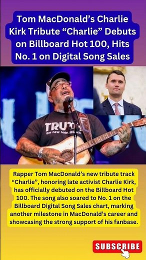 Tom MacDonald’s “Charlie” Soars to Billboard Glory!