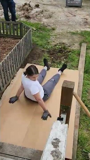 Wood chip and cardboard mulch for pathway! Simple DIY.
