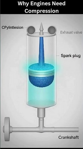 Why Compression Makes Engines Powerful #engine #animation #engineering