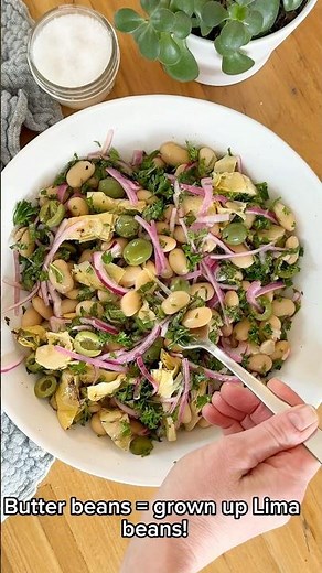 Butter Bean Salad Recipe | High Fibre Mediterranean Bean Salad