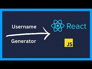Random Username Generator in ReactJS in just 3 minutes!