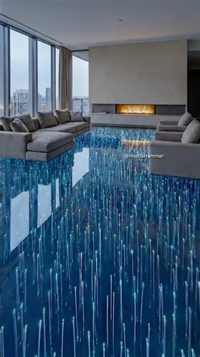 Mind-Blowing Light-Up Floor Transformation: Modern Living Room Remodel #home #viral