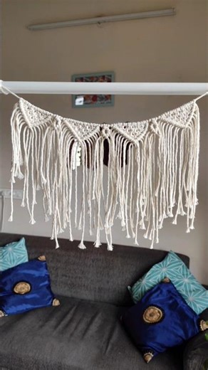 Handmade candle jar process in a #short #handmade #artist #macrame