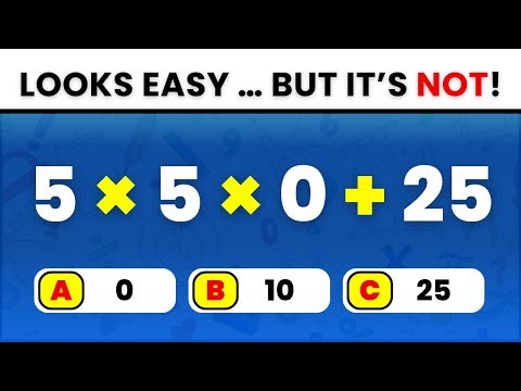 This Math Quiz Looks Easy… Until You Try It! 😵 30 Brain Teasing Questions