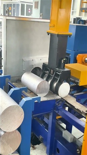 🔥🏭 Aluminum Billet Loading Into A Heating Furnace Process