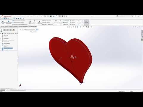 Drawing/Modelling a 3D heart with Solidworks 2016 - Tutorial