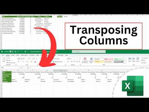 Transposing Columns into Rows in Excel