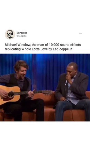 Songkills | music on Instagram: "Michael Winslow, known as The Man of 10,000 Sound Effects, is an actor and comedian famous for his unmatched vocal mimicry, especially in the Police Academy films. In this unforgettable moment, he performs Led Zeppelin's Whole Lotta Love using nothing but his voice, flawlessly imitating Jimmy Page's guitar riffs, John Bonham's thunderous drums, and Robert Plant's soaring vocals 🔥 Follow @songkills for more! 🎶 . . . (michael winslow, whole lotta love, led zeppel