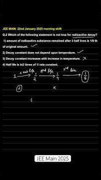Radioactive Decay – Correct & Incorrect Statements Explained, Nuclear Chemistry