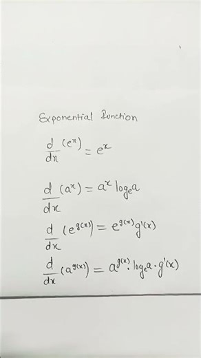 Exponential function #derivatives #maths