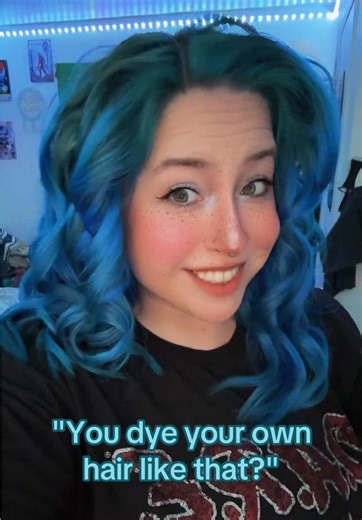 I've been dyeing my own hair vivid colors for close to 10 years now, and I've heard it all.. 🤣 No, it's not box dye. No, my hair isn't fried. No, my hair isn't falling out. And no- I am not a professional, but it's my hair, and I never give hair advice anyways 🤷🏻‍♀️ 😘 Life is too short to have boring hair. 😜 . . . . . . . . . . . #bluehair #bluehairedgirl #bluehairdontcare #bluehairdye #unicornhair #mermaidhair #vividhair #vividhaircolor #vividhairvibes #colorfulhair #colorfulhairvibes