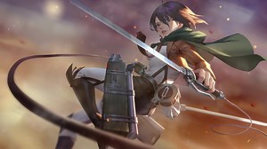 Mikasa Ackerman Flying Attack On Titan Live Wallpaper - MoeWalls
