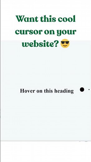 Custom Cursor Effect | JavaScript UI Animation #shorts