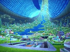 Nasa space colony paintings in public domain