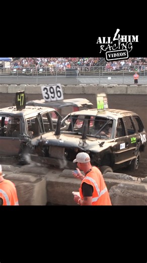Clip from “Demolition Derby HARD HITS 2024” #derby #demolitionderby #demoderby #derbycar #derbylife | All 4 Him Racing Videos