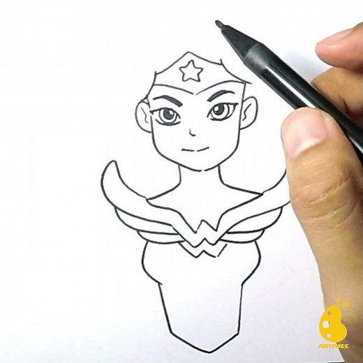How to Draw wonder woman #Shorts