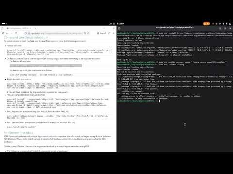 How to setup fedora linux part 1 h.264 codec support!