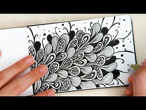 Easy leaves Doodle for Beginners | Easy Zentangle leaves Patterns | leaf Doodles