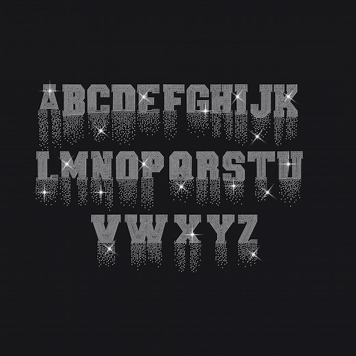 Custom Dripping Rhinestone Letters – SS10 Crystal | Iron-on Bling Alphabet | 3.5" Letters With 7" Drip | Personalized Transfer - Etsy