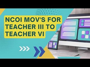 NCOI ANNOTATION MOV PER INDICATOR FOR TEACHER III TO TEACHER VI