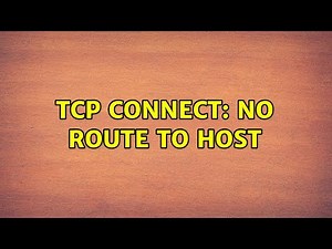 TCP connect: No route to host
