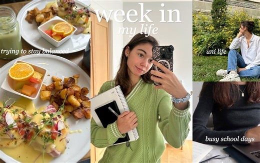 [英字vlog] Clarisse | 一周忙碌大学生活 | 图书馆学习 | 尝试平衡生活