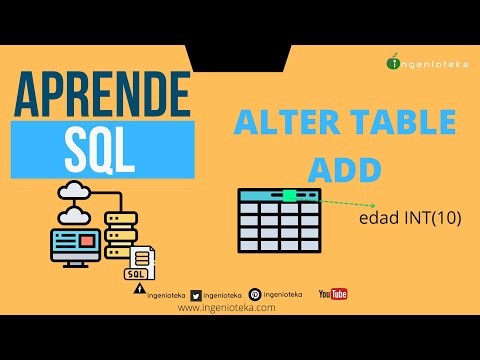 🤖08: Como AGREGAR ATRIBUTOS a tabla en SQL. ALTER TABLE ADD | ‪@Ingenioteka‬