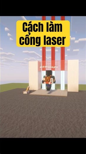 Cách làm cổng laser #minecraft