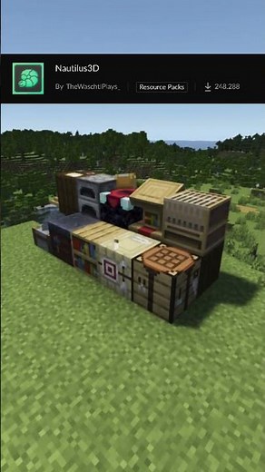 Best Minecraft Resource Pack Part 1 | Nautilus 3D | #shorts #minecraft #minecraftshaders