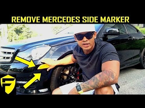 REMOVE & INSTALL SIDE MARKERS REFLECTORS MERCEDES C250 C300