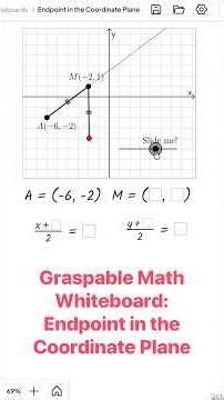 Graspable Math Whiteboard: ENDPOINT in the Coordinate Plane #mathematics #math #maths #geometry