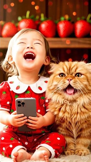 Synchronized Giggles: Japanese Baby & Cat 奇跡のシンクロ！赤ちゃんと猫の爆笑
