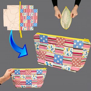¡Cómo coser un neceser de maquillaje patchwork de forma sencilla y rápida! | Miarti - Ideas creativas