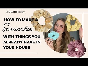 How to Make a Scrunchie Easy Tutorial | AMarieEcoSew