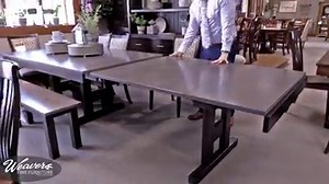 The beautiful Modex Table is a beautifully crafted, self-contained and practical design by Weaver's Furniture of Sugarcreek. Choose from a wide array of options: wood species, stain colors, sizes and other great options! Free delivery within 100 miles of the store!! http://bit.ly/modex-expanding-table Call or stop by today for pricing information: 330-852-2701 Also, the bench expands too!!