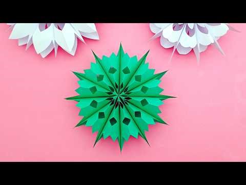 ❄️ How to Make a Beautiful 3D Paper Snowflake | Easy DIY Winter Decoration Craft