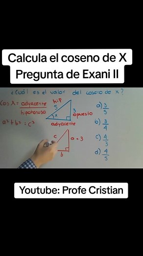 Calcula el coseno y sen de x con Profe Cristian
