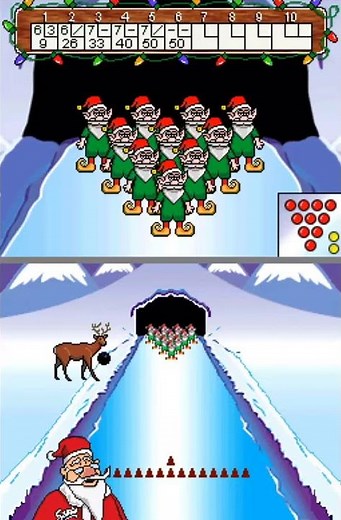 Santa Hits a Deer with a Bowling Ball - Elf Bowling 1 and 2 (DS)